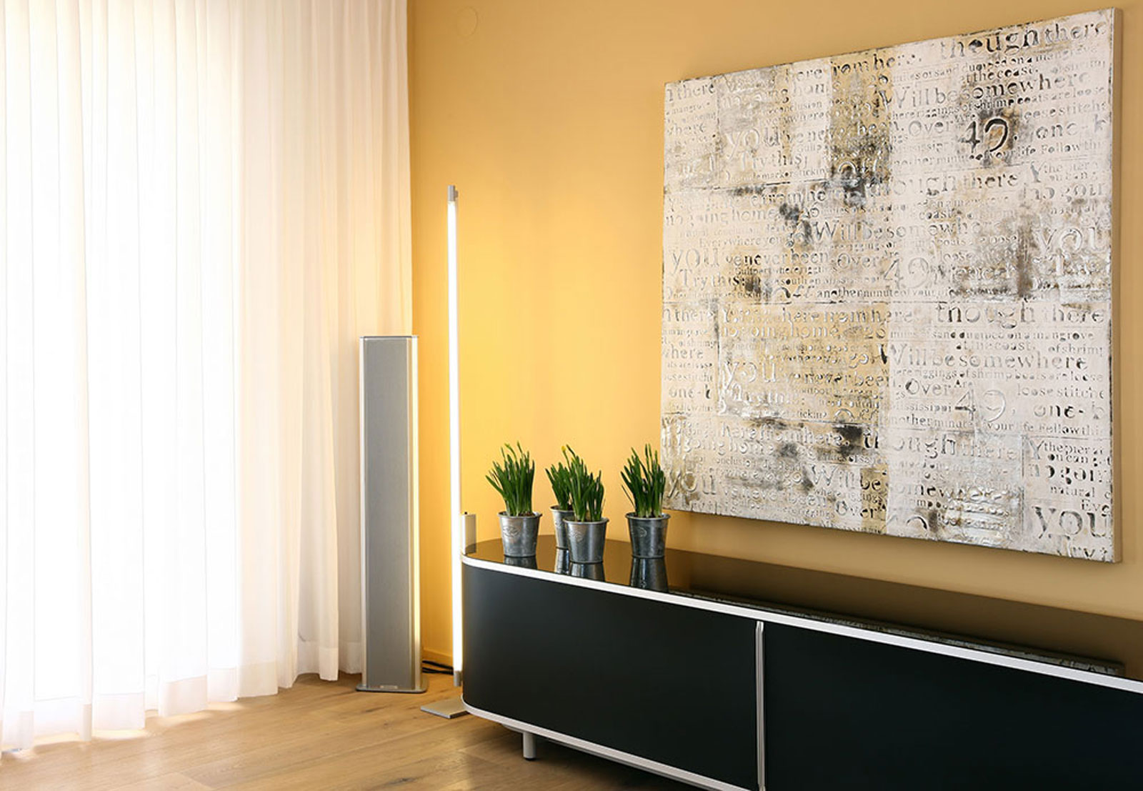 Living room with sideboard, design by Diwefa Winterthur, Switzerland