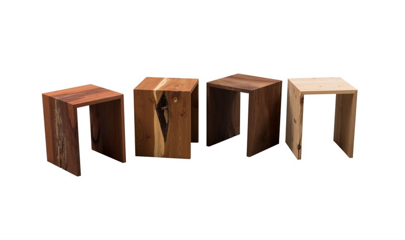 Design stool or side table made of solid wood from the monastery carpentry Fischingen, Swiss Made 